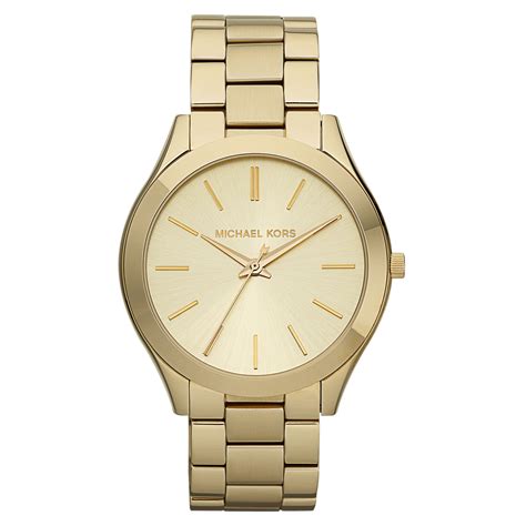 michael kors mk3179 runway gold ladies bracelet watch|Michael Kors slim runway.